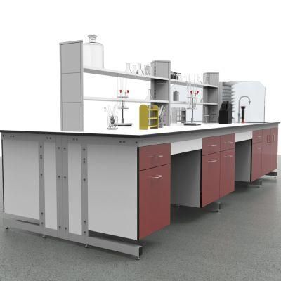 Factory Cheap Price Chemistry Steel Lab Equipment Island Lab Bench, Hot Sell Factory Direct Hospital Steel Lab Furniture with Sheet/
