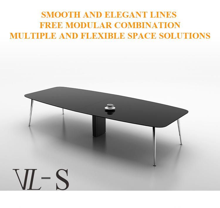 Meeting Desk Modern Big Office Conference Table Glass Meeting Table