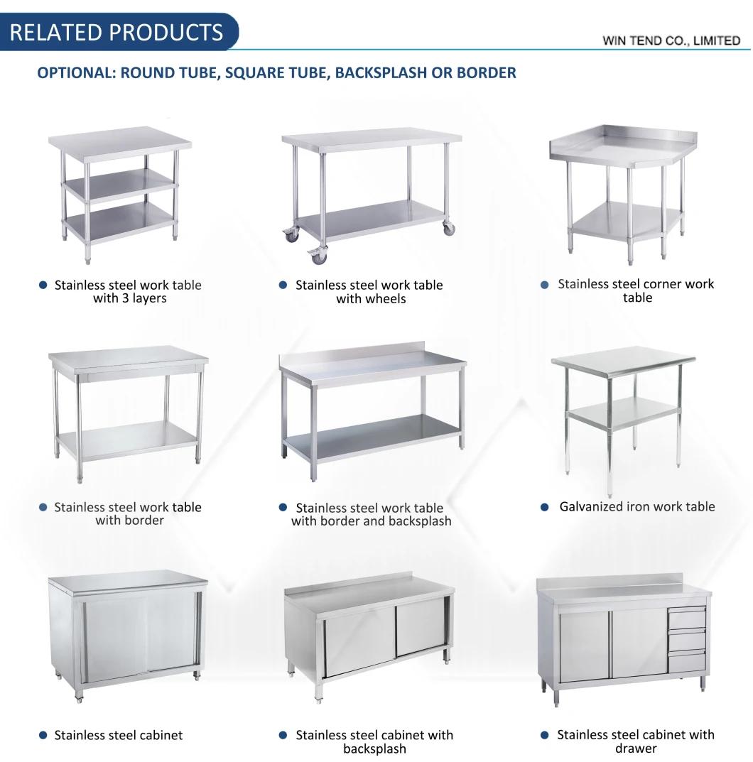 Round Tube Work Table Bench with One Drawer for Office