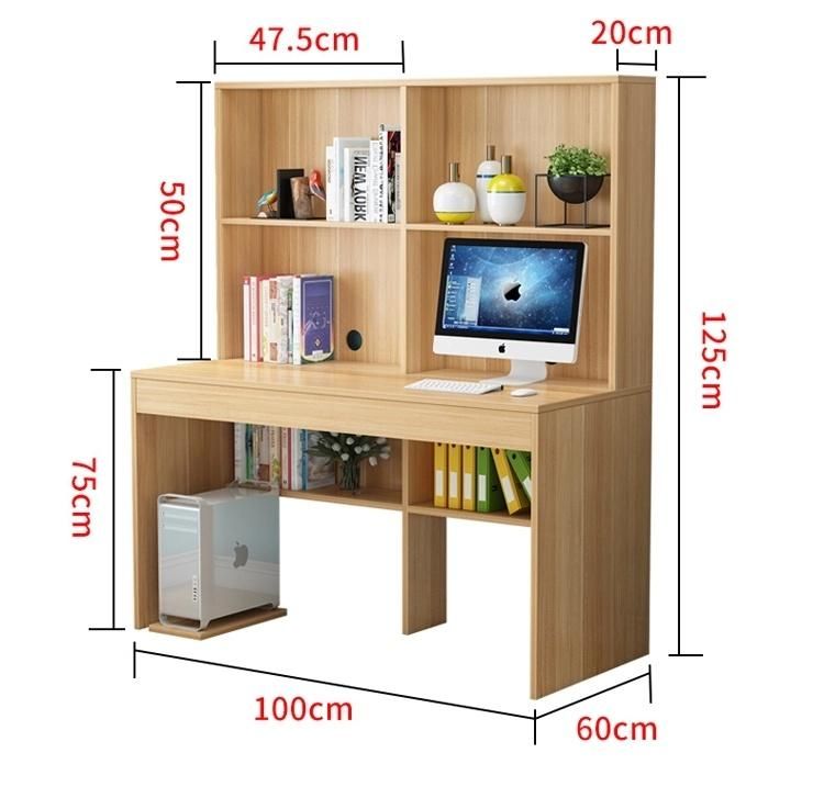 Modern Child Wooden Bookcase with Study Table Set /Computer Desk Customized