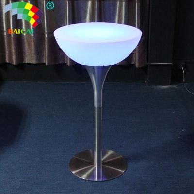 LED Illuminated Bar Cocktail Table /Modern LED Bar Table with Remote Control