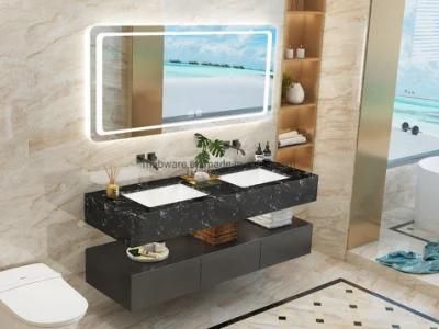 Hot Sale European Style Double Sink Bathroom Vanity Top Ready Made Bathroom Cabinet