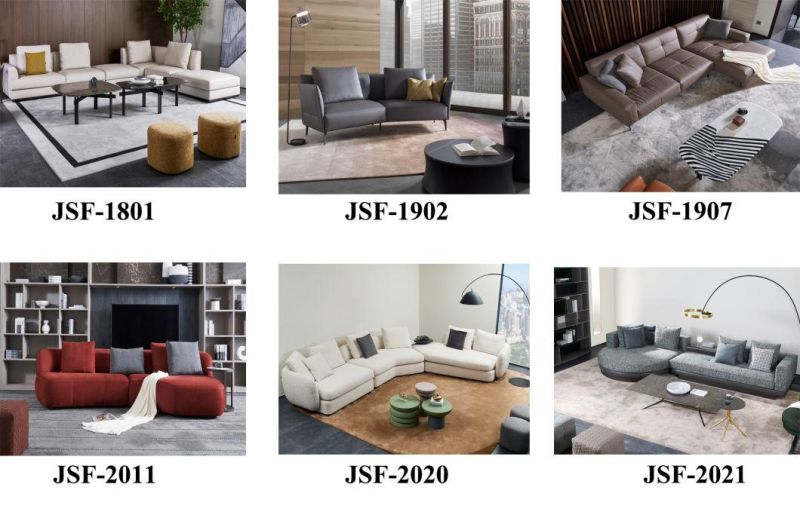 Modern Living Room Furniture Can Be Customized Color Flannel Multi Person Sofa