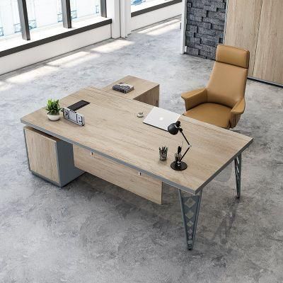 Industry Style Steel Leg Executive Office Modern Tables Office Furniture Supply