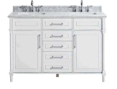 Double Sink 60&prime; &prime; Solid Wood Floor Mounted Bathroom Vanity