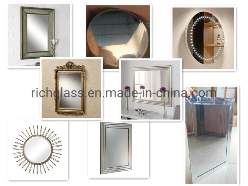 Factory Price Sliver Mirror Wooden Frame Aluminum Frame Bathroom Mirror Customized Size