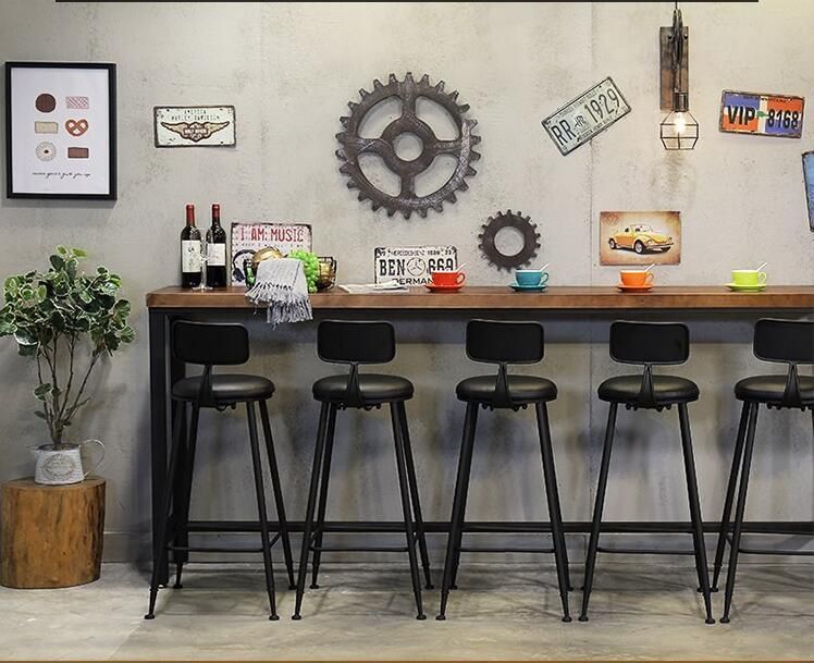 American Iron Bar Chair Bar Table High Foot Coffee Stool