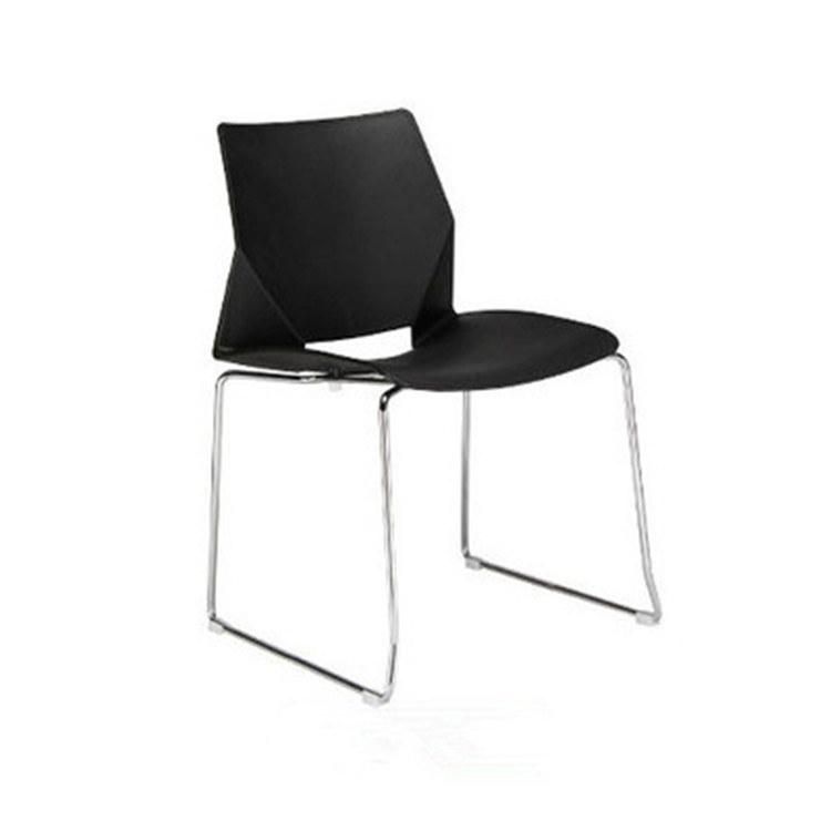 Home Furniture Modern Design Dining Room Stacking Office Chairs PP Seat Dining Chairs with Metal Leg