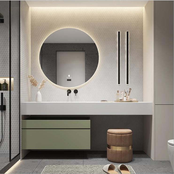 Modern Simple Bathroom Cabinet Combination Light Luxury Rock Plate Integrated Basin Wash Basin Cabinet Bathroom Washstand Bathroom