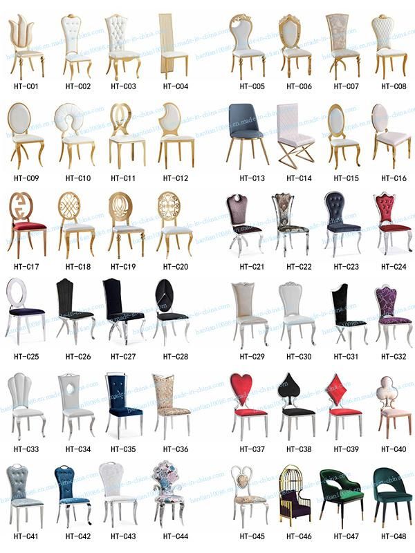 Stainless Steel Wedding Waiting Hotel Cheap Restaurant Tables Dining Chairs Banquet Chairs Hotel Chair