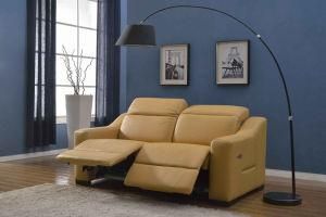 Modern Living Room Furniture Real Leather Power Sofa