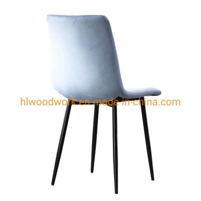 Multiple Color Furniture Living Room Sets Metal Legs Design Modern Fabric Restaurant Dining Chairs