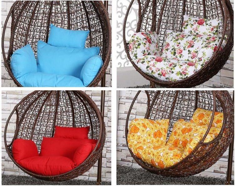 Modern New Design Outdoor Garden Furniture Wicker Rattan Hanging Swing Chair with Stand