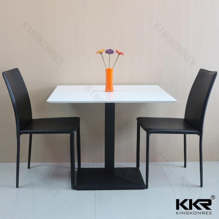 Artificial Stone Small Fast Food Modern Solid Surface Dining Table