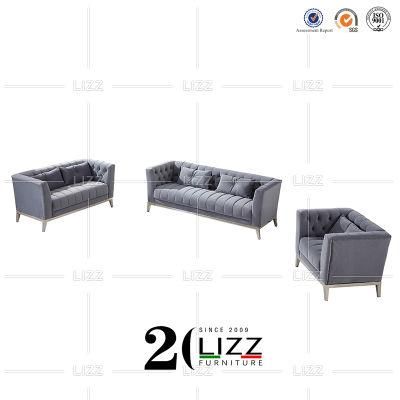 Sectional Modern Hotel Leisure Velvet Fabric Sofa Living Room Home Furniture