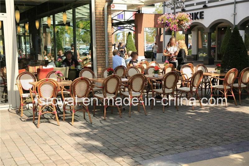 Hotel/Home Outdoor Garden Patio Furniture Leisure Dining Table Set Modern Aluminum Fabric Cafe Chair