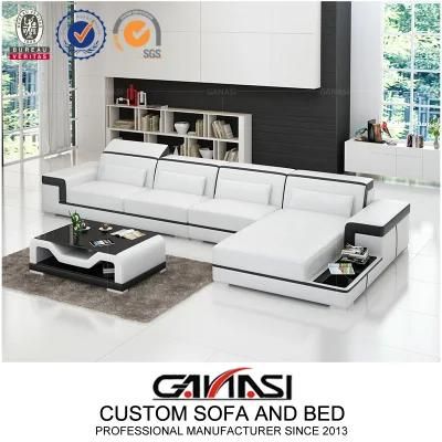European Style Home Living Room Leather Sofa Furniture with Coffee Table