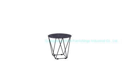 Metal Side Table Cheap Tea Table with Black Color