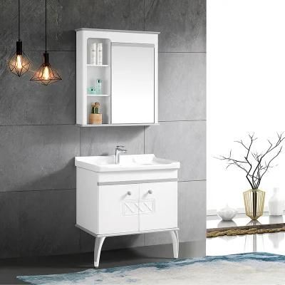 Modern Style PVC Bathroom Vanity Under Sink Corner Cabinet Double Sink Vanity