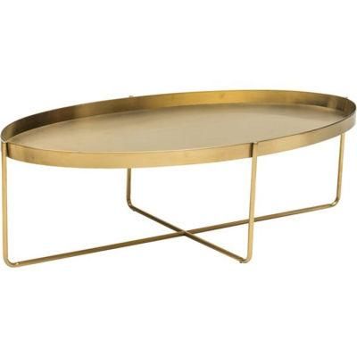 Hotel Coffee Table Rose Gold Stainless Steel Marble Round Corner Table