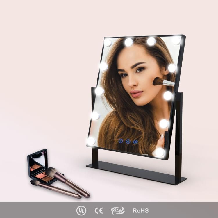 40*50cm Cosmetic Table Vanity Hollywood Makeup Mirror with Iron Base