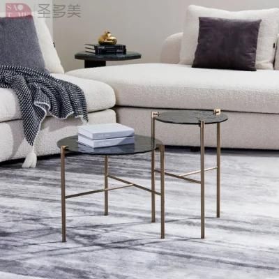 Modern Living Room Furniture Fused Glass Stainless Steel BV001 Side Table