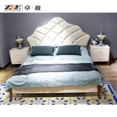 Modern Wooden Hotel Furniture Set Leather Bed