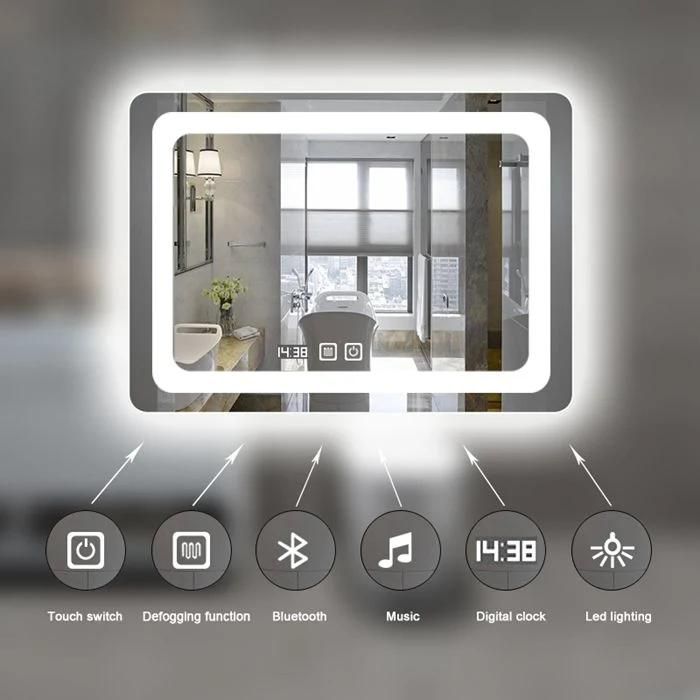 Ce CB Certificate LED Bathroom Makeup Mirror Bluetooth & Dimmer Furniture Mirror