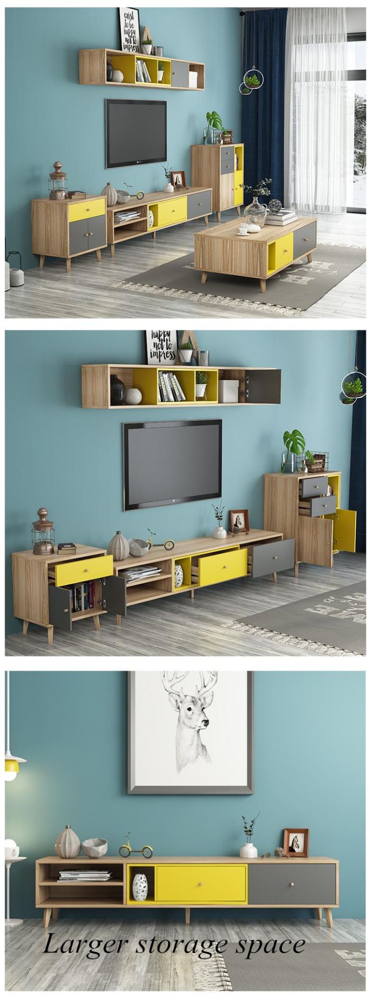 MDF Stylish Modern TV Unit Stand Living Room Furniture
