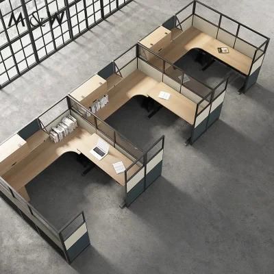 Modern High Quality Wooden Table Design Set Desk Side Appearance Office Partition