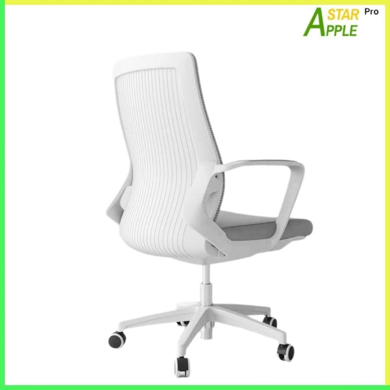 Elegant White Furniture as-B2122wh Computer Chair with Fabric on Armrest