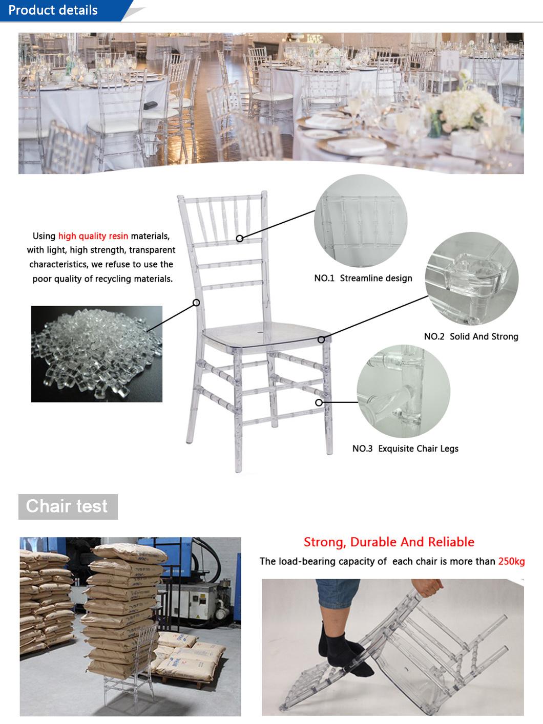 Hot Sale Modern Rental Transparent Clear Wedding Tifffany Chair