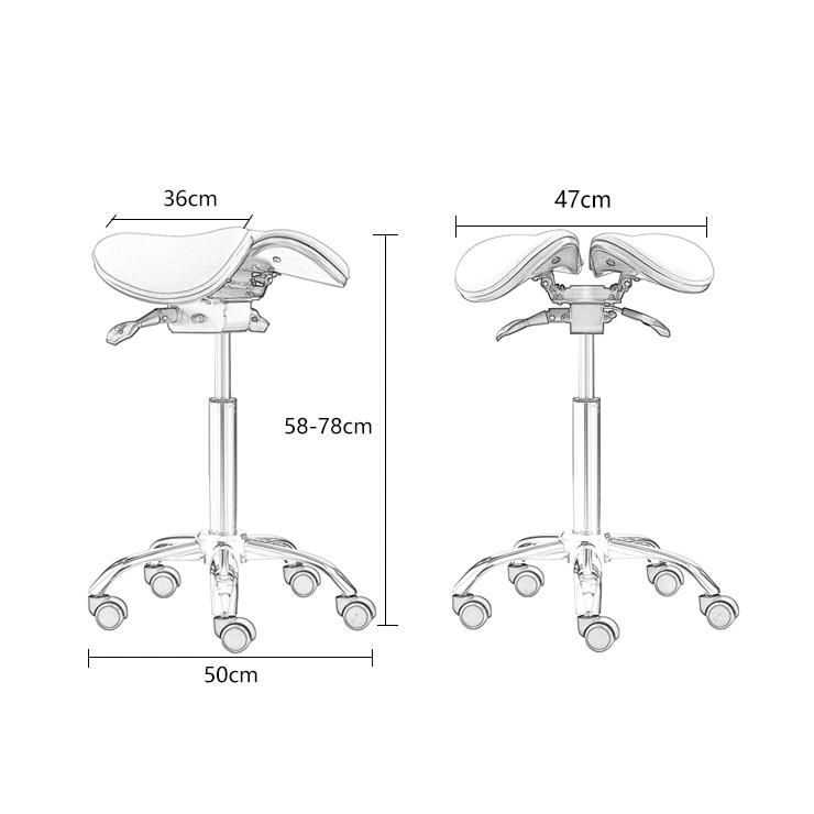 New Design Ergonomic Split Saddle Seat Stool Office Chair