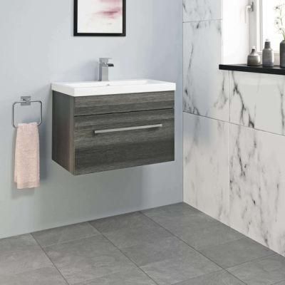 600mm Bathroom Wall Hung Vanity Unit Basin Storage Cabinet Furniture Grey Modern