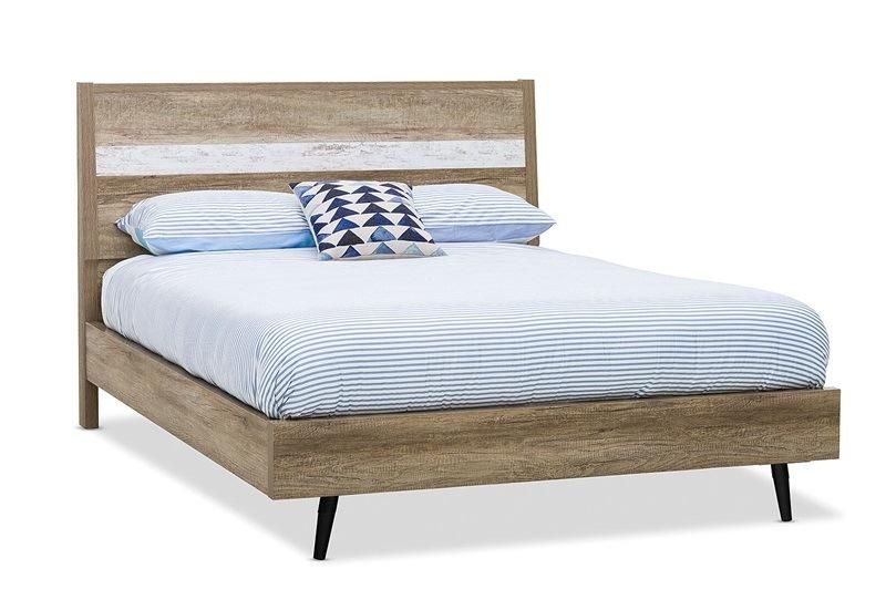 Direct Sale Modern Wood Bed Bedroom Furniture Double Bed