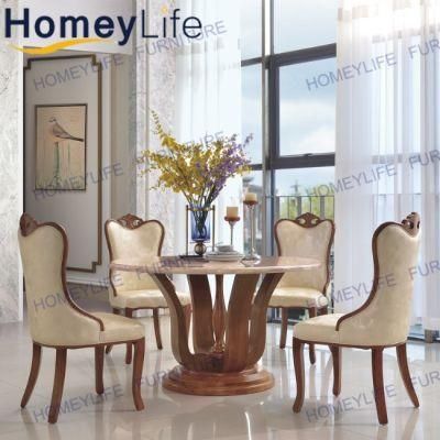 Small MOQ Cheap Home Restaurant Wooden Marble Dining Chair Furniture