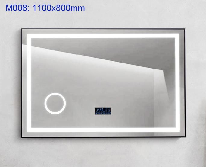 Woma Hot Sell Bathroom LED Smart Mirror with UL Certified with SS304 Frame for North American (M018)