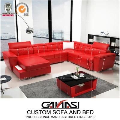 Modern Italian Style Living Room Furniture Leather Sofa