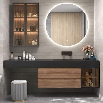 Modern Hot Selling Wall Mounted Solid Wood Cabinet Quartz Table Top Bathroom Vanity From China Suppliers