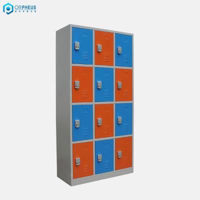 New Product Children Metal Modern Colorful Steel 12 Door Staff Locker