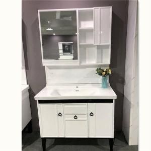 Modern White Floor Hung PVC Bathroom Vanity