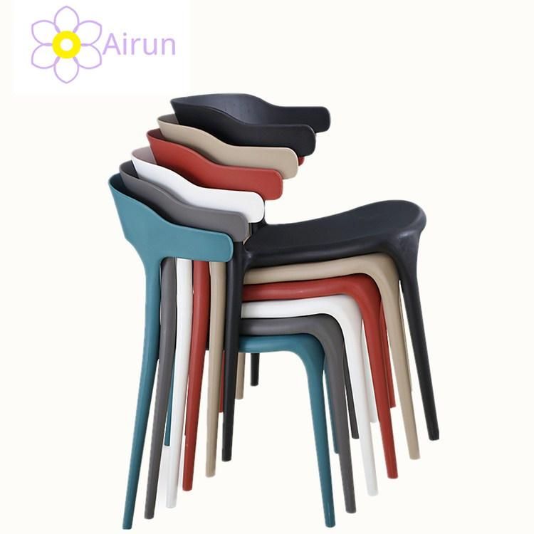 Simple Design Famous Modern Style Stackable Blue Plastic Chair