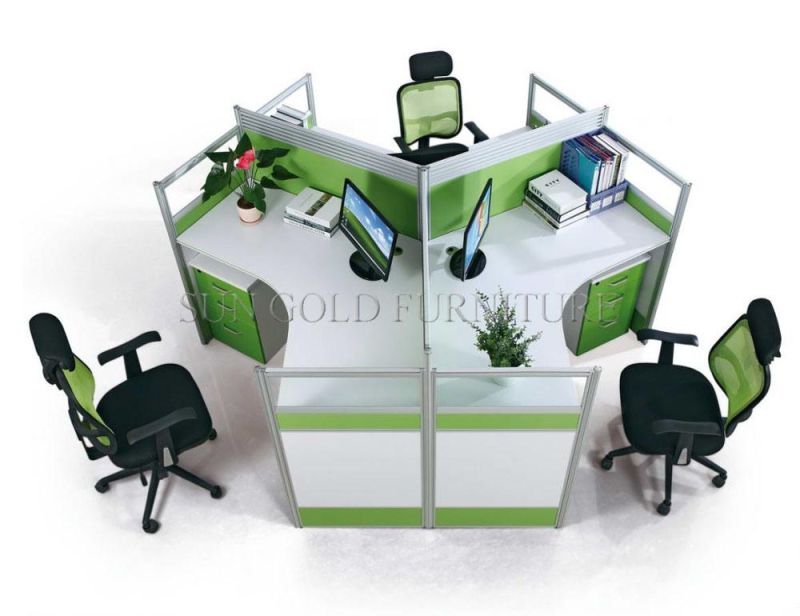 Modern Office Partition for 4 Persons Office Furniture Work Cubicle Partition Workstations