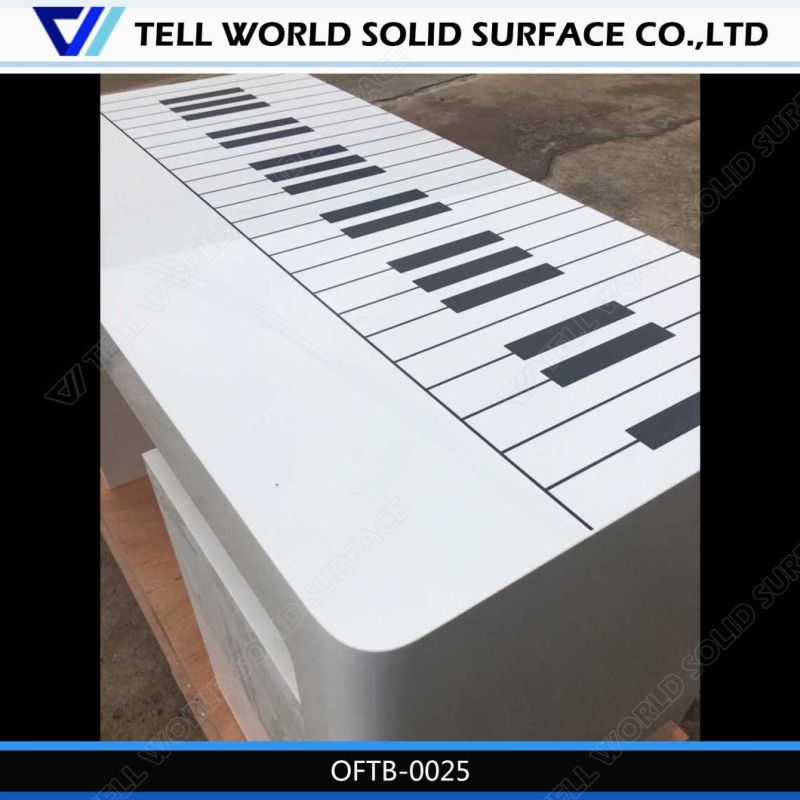 Modern Office Furniture Acrylic Solid Surface Computer Desk New Design Work Table
