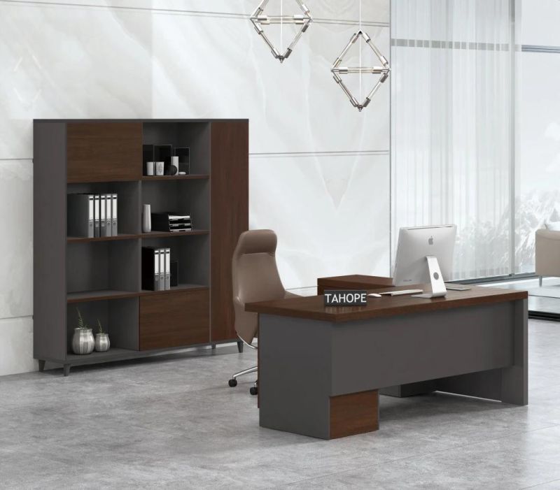 Wholesale MDF Wooden L Shape Modern Office Furniture Manager Desk
