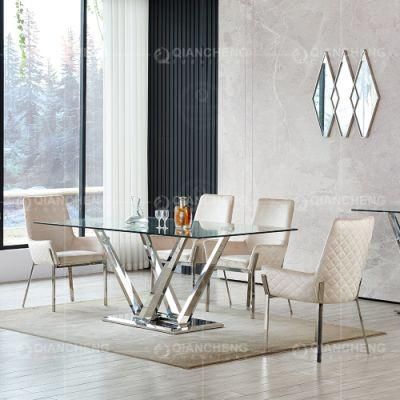Dining Room Furniture Modern Ss Steel Dining Table