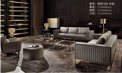 Corner Modern Living Room Leather Sofa Set in Furniture Living Room Sofa