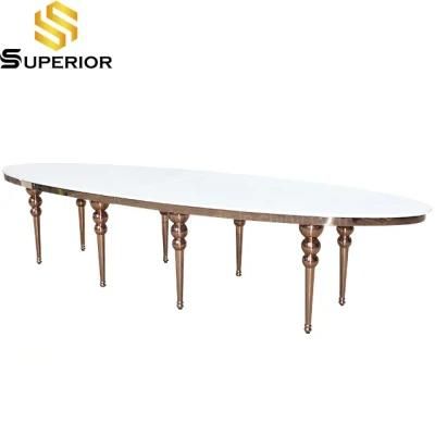 Middle East Modern Dining Furniture Wedding Luxury Oval Hotel Table