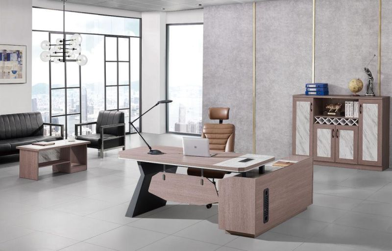 Own Patent Design 2021 New MDF Wooden Modern Executive Office Desk