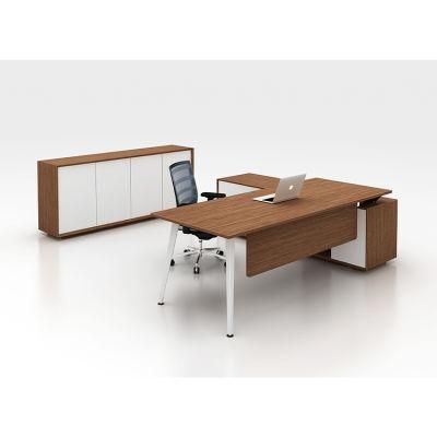 Melamine Surface L Shape Luxury Modern Wooden Executive Manager Office Desk